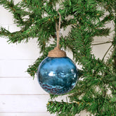 Azure ball ornament blue