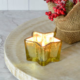 Dazzle star candleholder golden