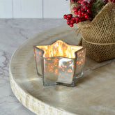 Dazzle star candleholder silver