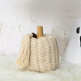Holly braided pumpkin white