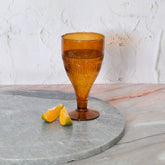 Amber wine glass