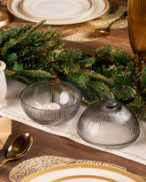 Dazzle Lid Candleholder Smoke