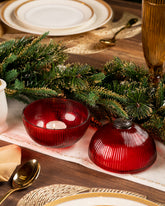 Dazzle Lid Candleholder Red