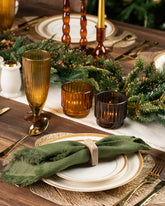 Nyla Fringed Napkin Green S/4