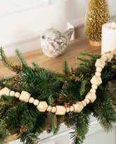 TINSEL BEADED GARLAND NATURAL 40% Off