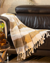 Carina Striped Throw Olive