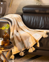 Carina Checkered Throw Mustard