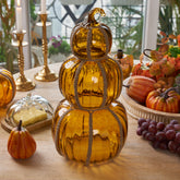 Ara 3 Stacked Glass Pumpkin