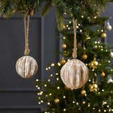 Cedar Fluted Wooden Ornament S