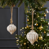 Cedar Ribbed Belly Ornament White L 30% Off