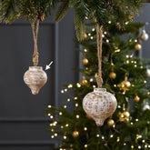 Cedar Belly Ornament White S
