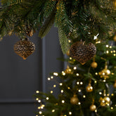 Mist Ribbed Ornament Gold L