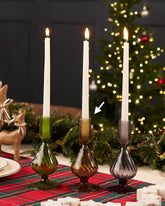 Vera Fluted Candleholder Amber