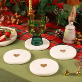 Aquila Heart Marble Coasters S/4