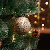 Mist Ribbed Ornament Antique Gold S