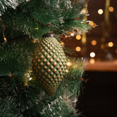 Russet Pine Ornament Green L