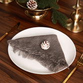 Nyla Fringed Napkin Grey S/4