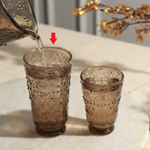 Nora drinking glass brown L