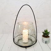 Dusty Miller candleholder L