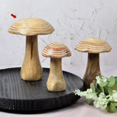 Alora wooden mushroom white L