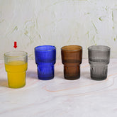Lila drinking glass clear S