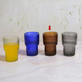 Lila drinking glass amber S