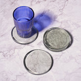 Aria round glass coasters