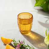Evara vintage drinking glass yellow