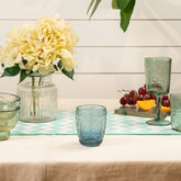 Evara vintage drinking glass blue