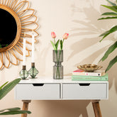 Elle fluted vase smoke s