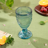 Evara Vintage Wine Glass Blue 40% Off
