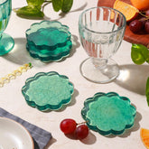 Daisy Coaster Blue S/4