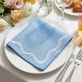 Leena Scallop Napkin Blue