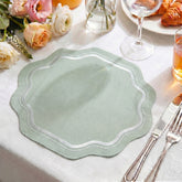 Leena Scallop Table Mat Green
