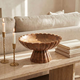 Nida Scalloped Pedestal Bowl
