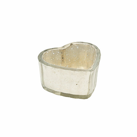 Dazzle heart candleholder silver