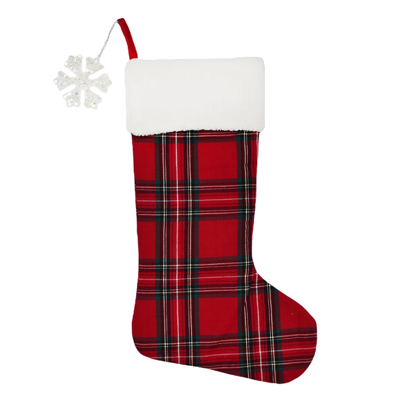Holly checkered stocking