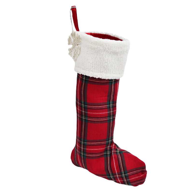 Holly checkered stocking