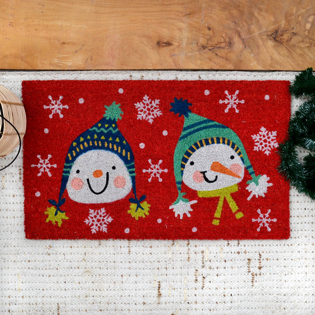 Snowmen doormat