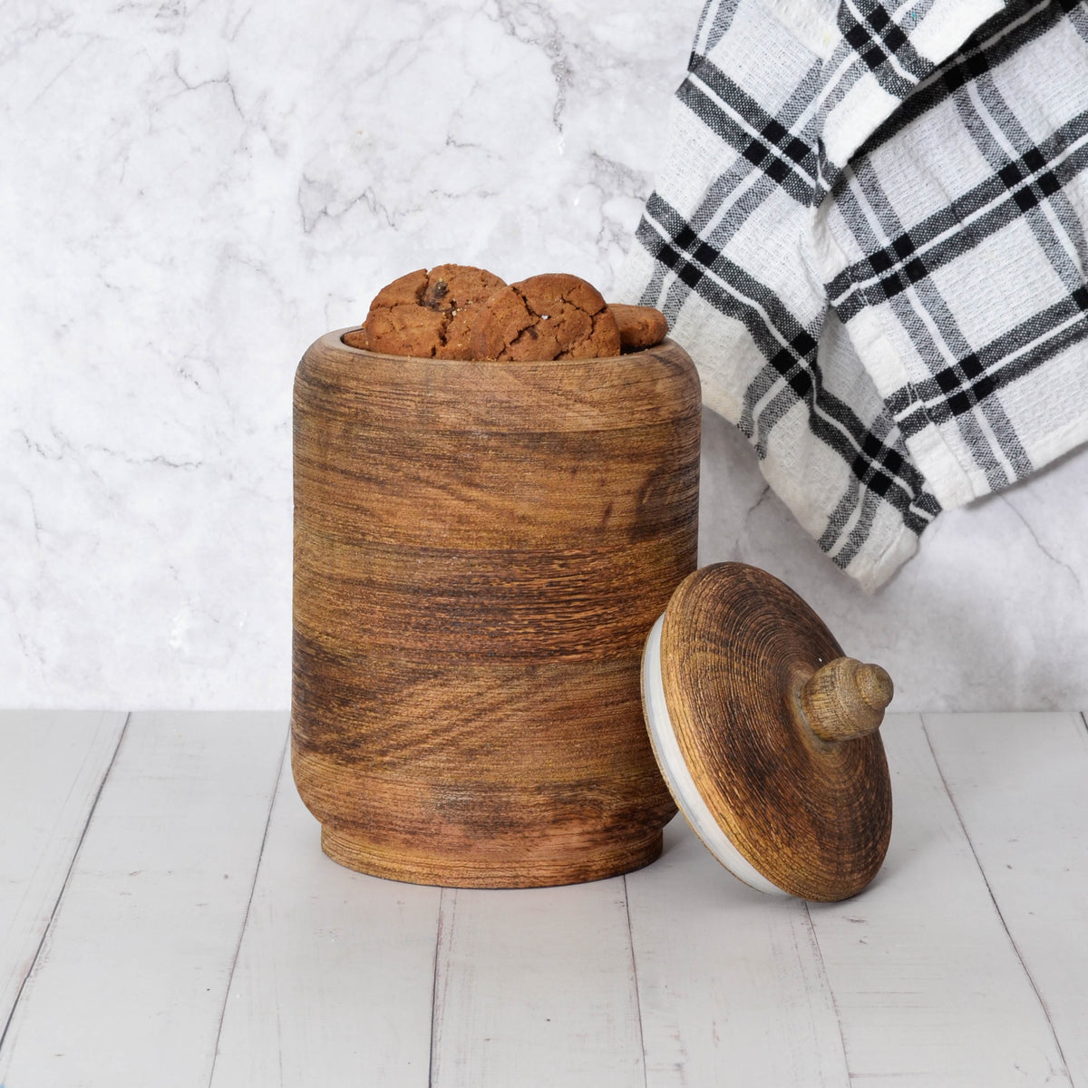 Cedar storage jar large