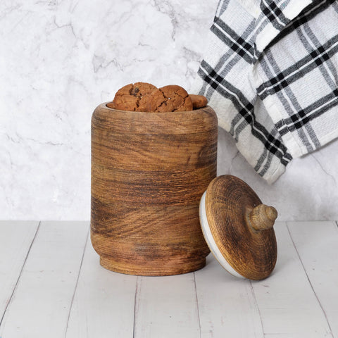 Cedar storage jar large