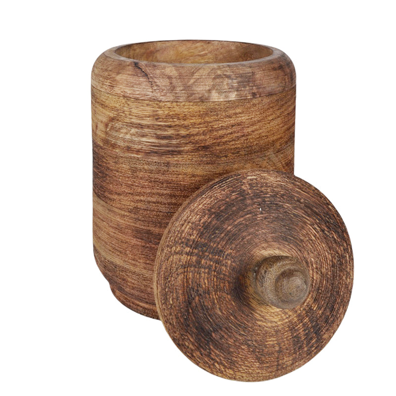 Cedar storage jar large
