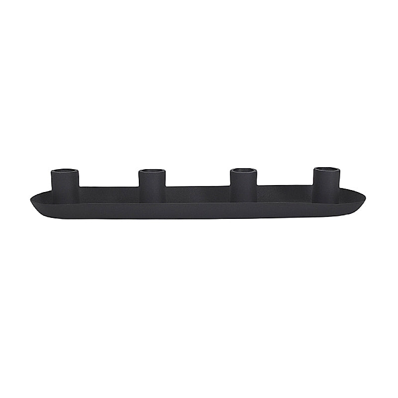 Ebony 4 candleholder