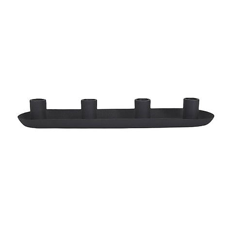 Ebony 4 candleholder