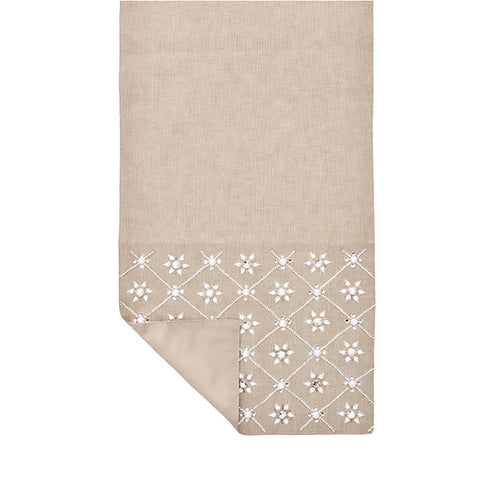 Holly embellished table runner