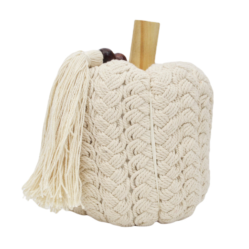 Holly braided pumpkin white