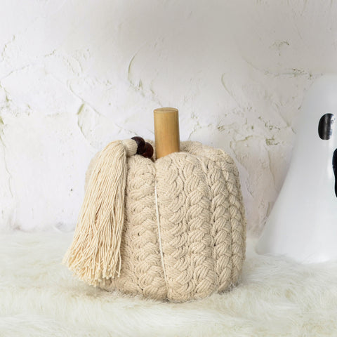 Holly braided pumpkin white