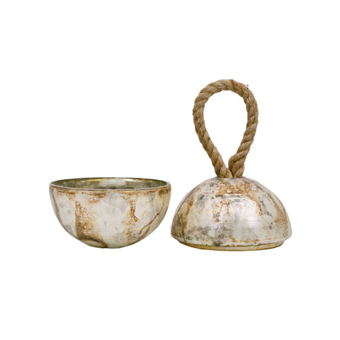 Russet lid candleholder A