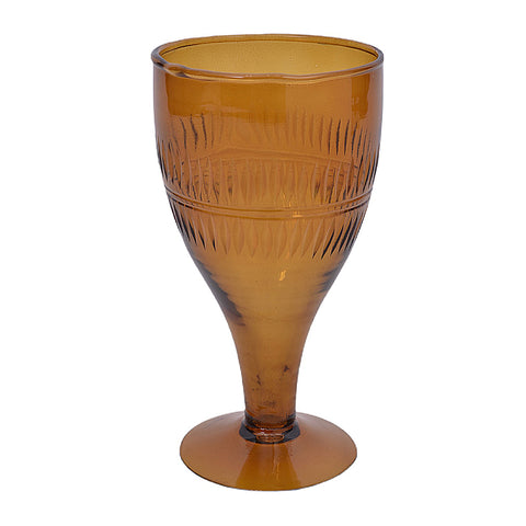 Amber wine glass