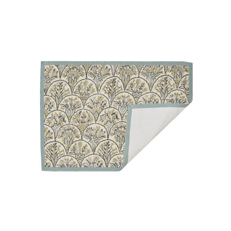 Earthy block print place mat